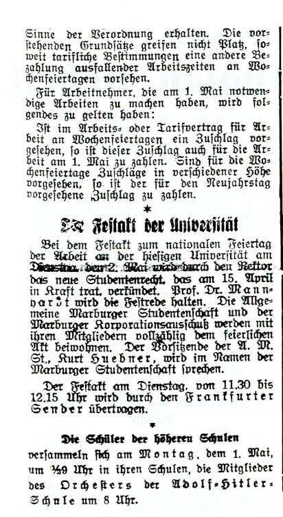 Bild zum Dokument Zeitungsartikel der OZ betr. Tag der nationalen Arbeit vom 28.