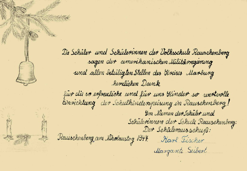 Bild zum Dokument Dankesbriefe von Schulkindern für die Schulspeisung, 1947