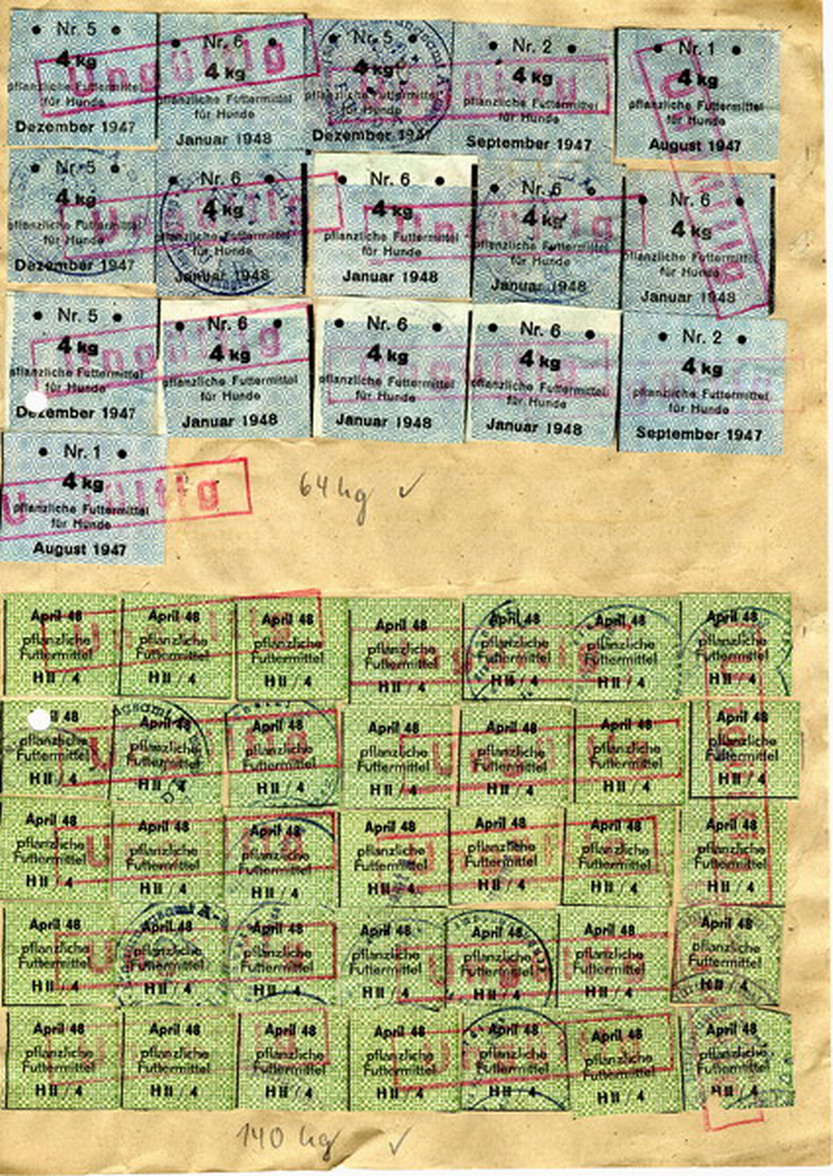 Bild zum Dokument Futtermittel für versorgungsberechtigte Hunde, 14. Juni 1948