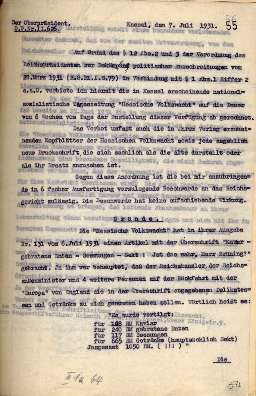 Bild zum Dokument Offizielles Veröffentlichungsverbot der nationalsozialistische