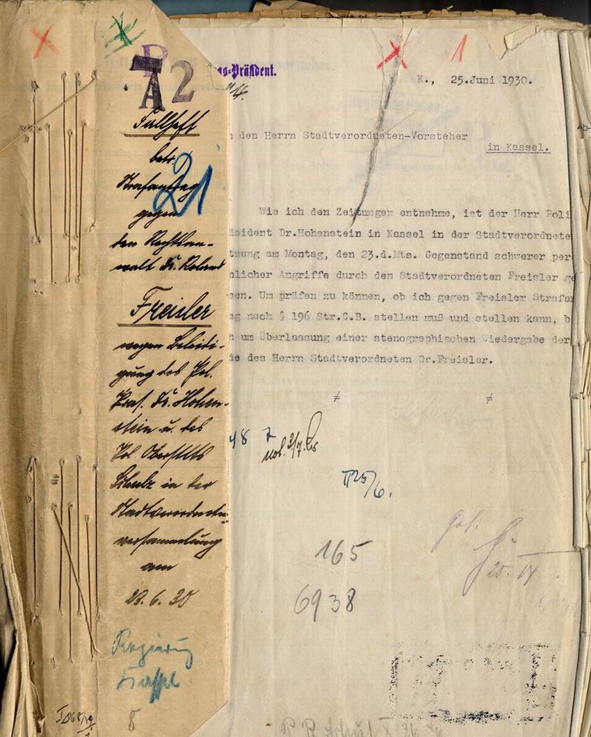 Einband Bild zum Dokument Amtliche Korrespondenz über die stenographische Niederschrift