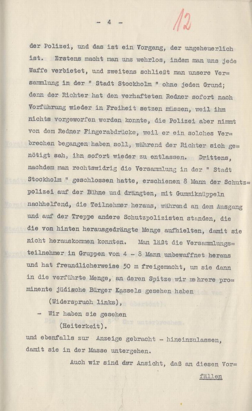 Bild zum Dokument Stenographische Niederschrift der Stadtverordnetenvesammlung i
