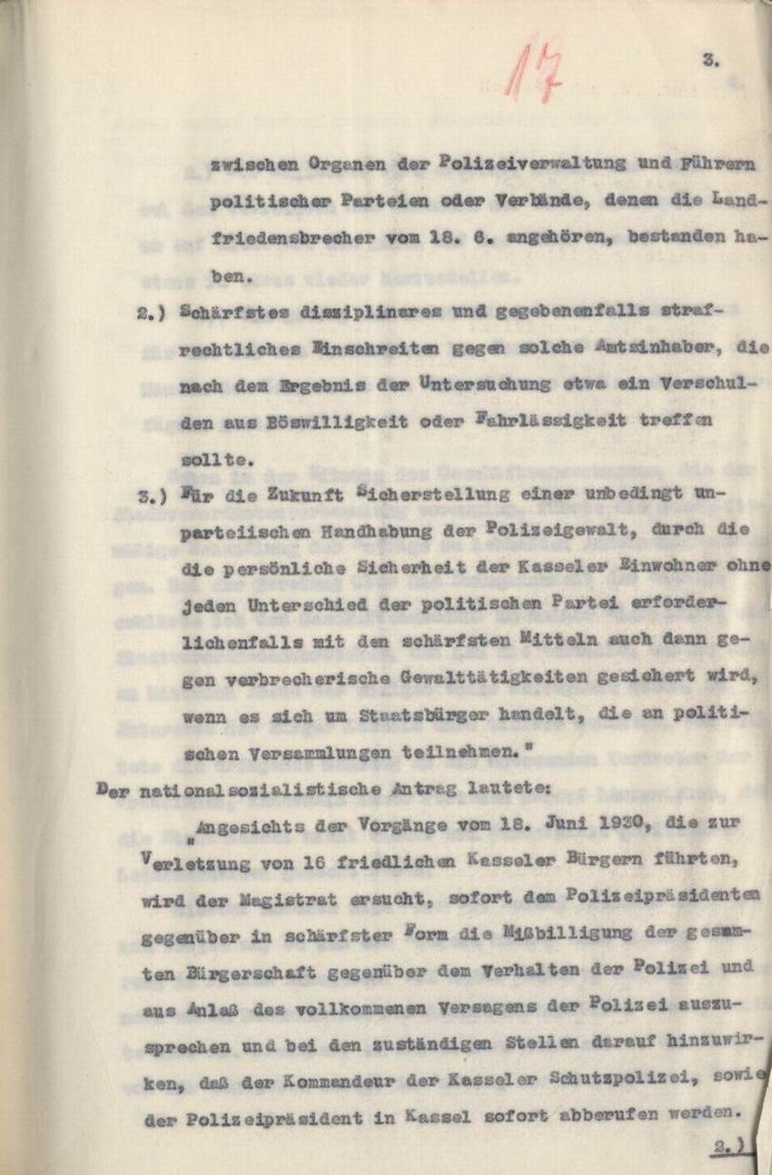Bild zum Dokument Strafantrag des Stadtverordnetenvorstehers Hofacker gegen Frei
