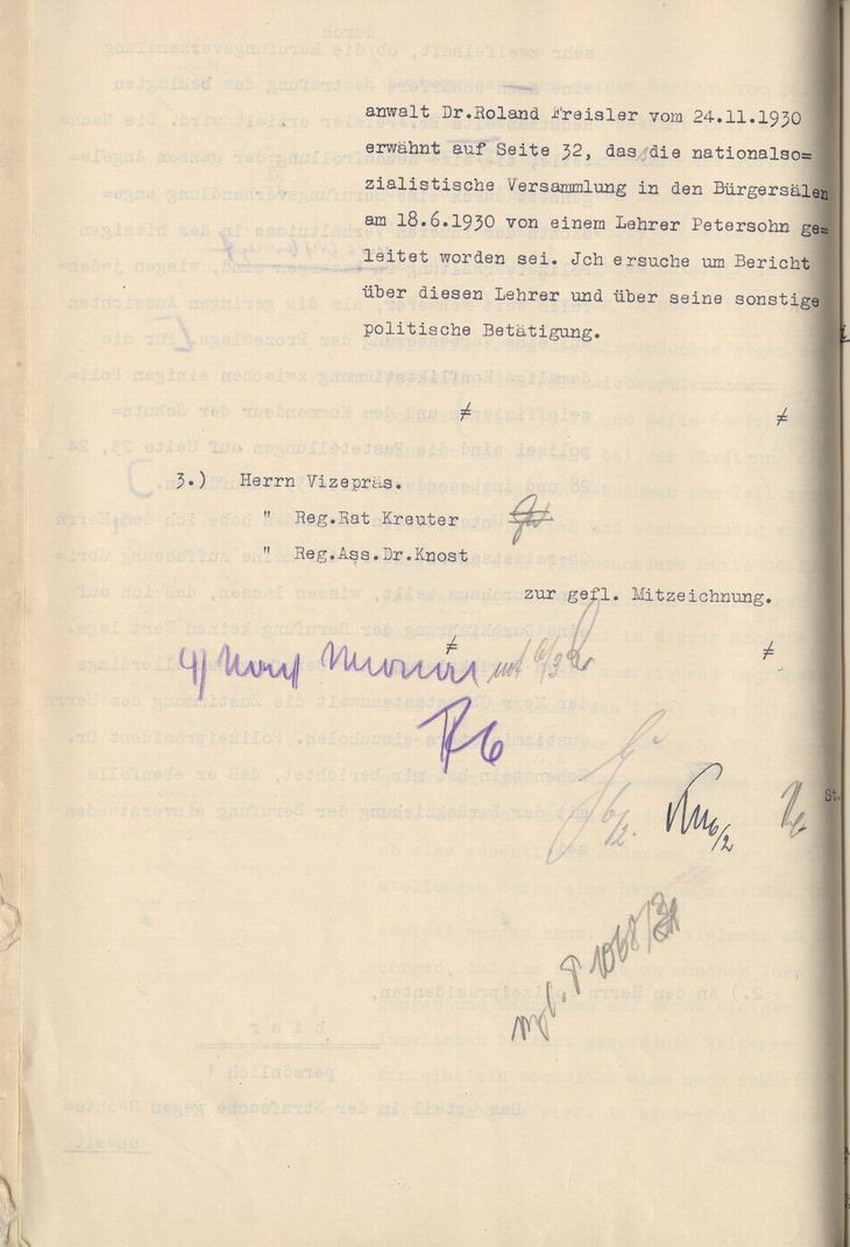 Bild zum Dokument Bericht des Regierungspräsidenten an den Preußischen Minister