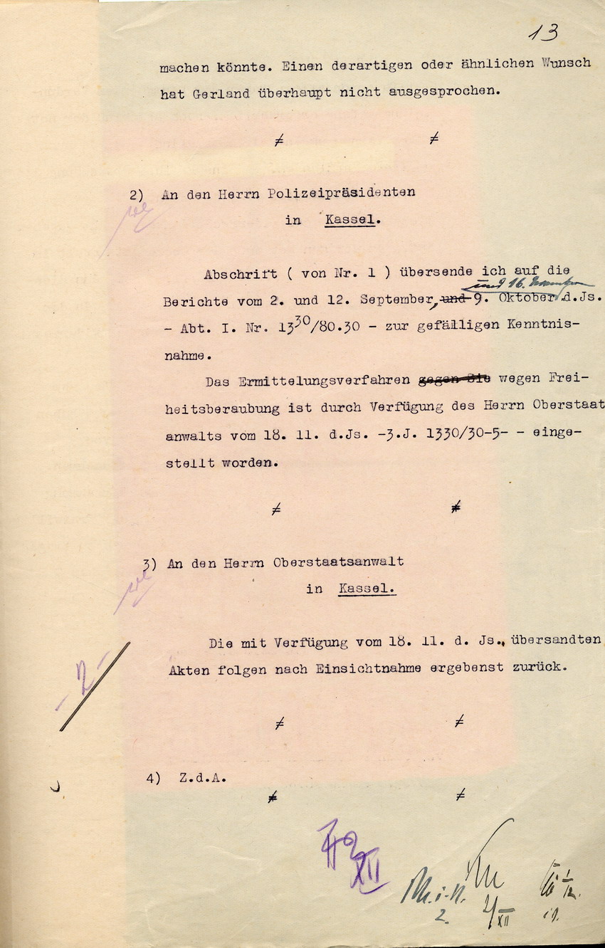 Bild zum Dokument Der Regierungspräsident an die Anwaltskanzlei Freisler: Zurück
