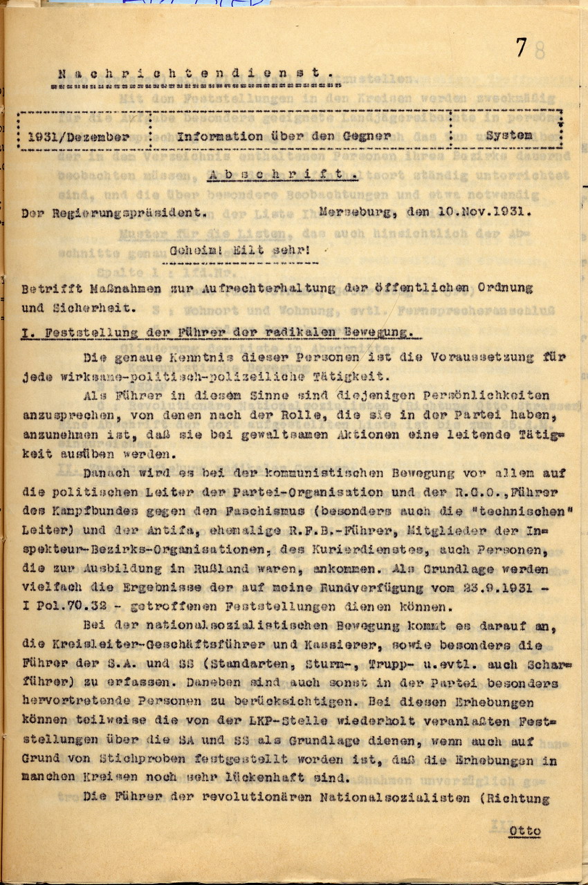 Maßnahmen (1) Bild zum Dokument Maßnahmenkatalog des Nachrichtendienstes zur Erfassung und Übe