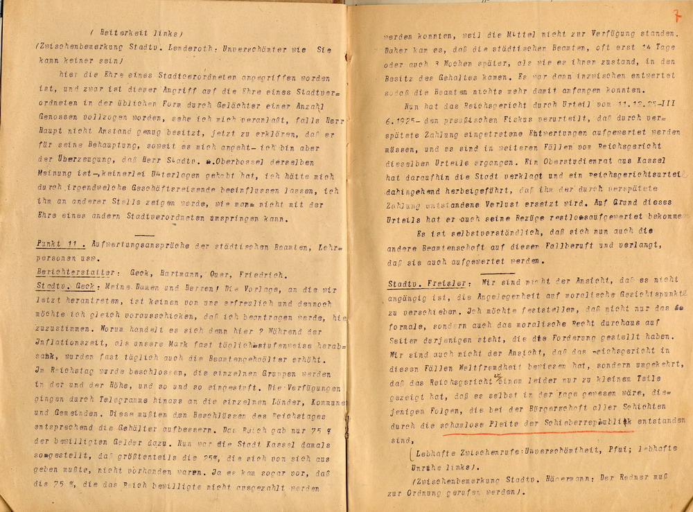 Steno (3) Bild zum Dokument Stenographischer Bericht der Kasseler Stadtverordnetenversamml