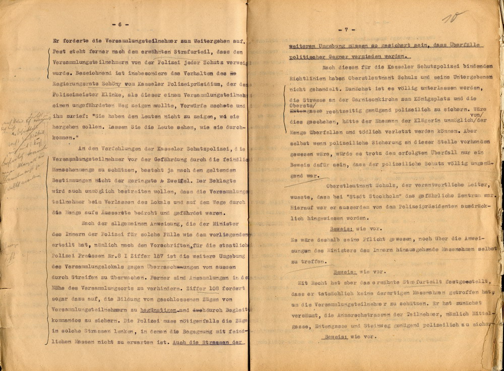 Bild zum Dokument Anwälte Freisler: Klageschrift der Witwe Elfriede Messerschmid