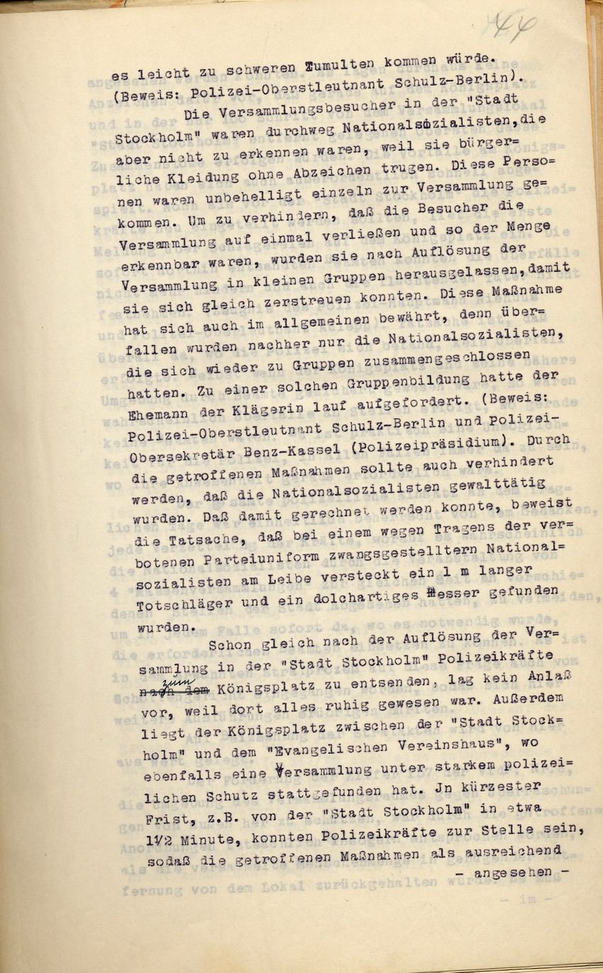Bild zum Dokument Stellungnahme des Regierungspräsidenten im Verfahren der Witwe
