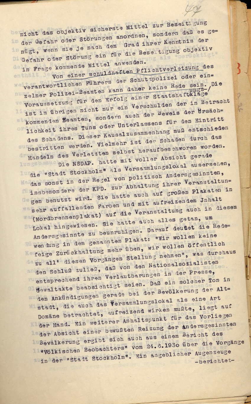 Bild zum Dokument Stellungnahme des Regierungspräsidenten im Verfahren der Witwe