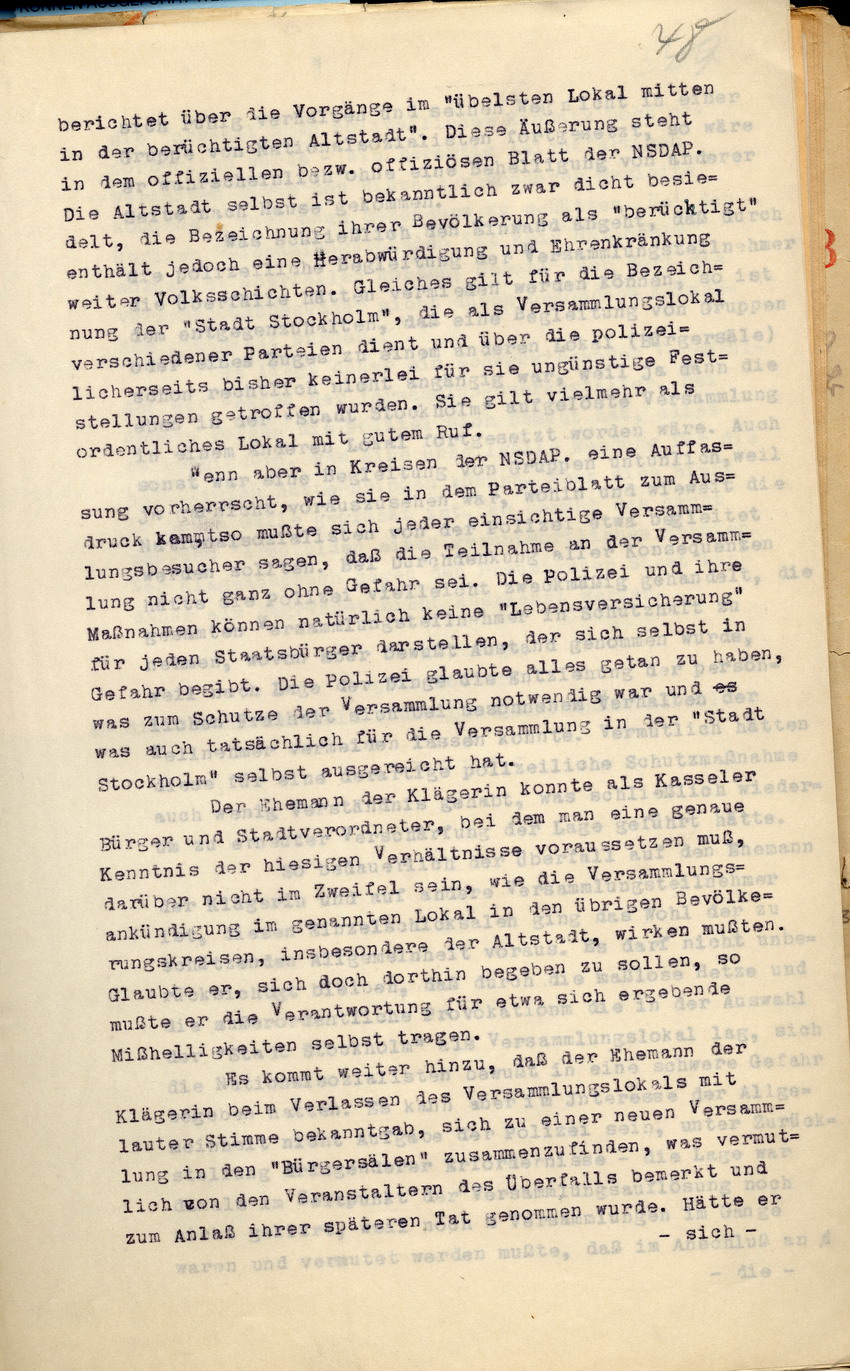 Bild zum Dokument Stellungnahme des Regierungspräsidenten im Verfahren der Witwe