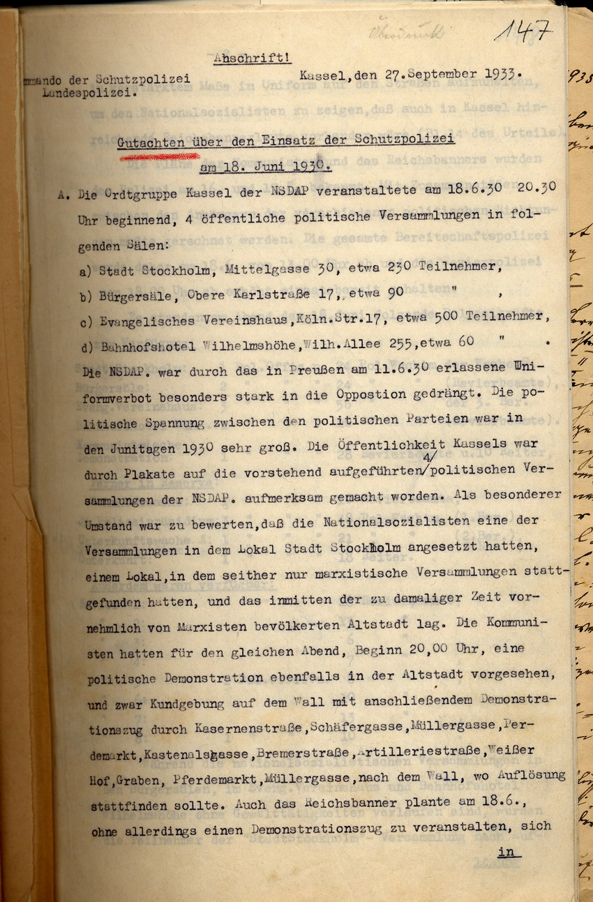 Bild zum Dokument Polizei-Oberstleutnant Pfeffer-Wildenbruch: Den Amtsvorgänger