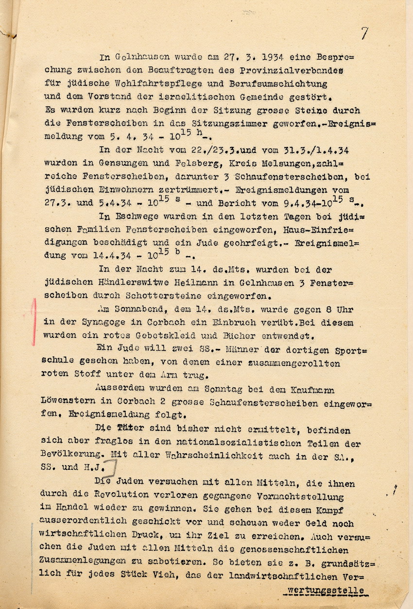 Bericht (2) Bild zum Dokument Bericht des Polizeipräsidenten von Übergriffen auf jüdische Mi