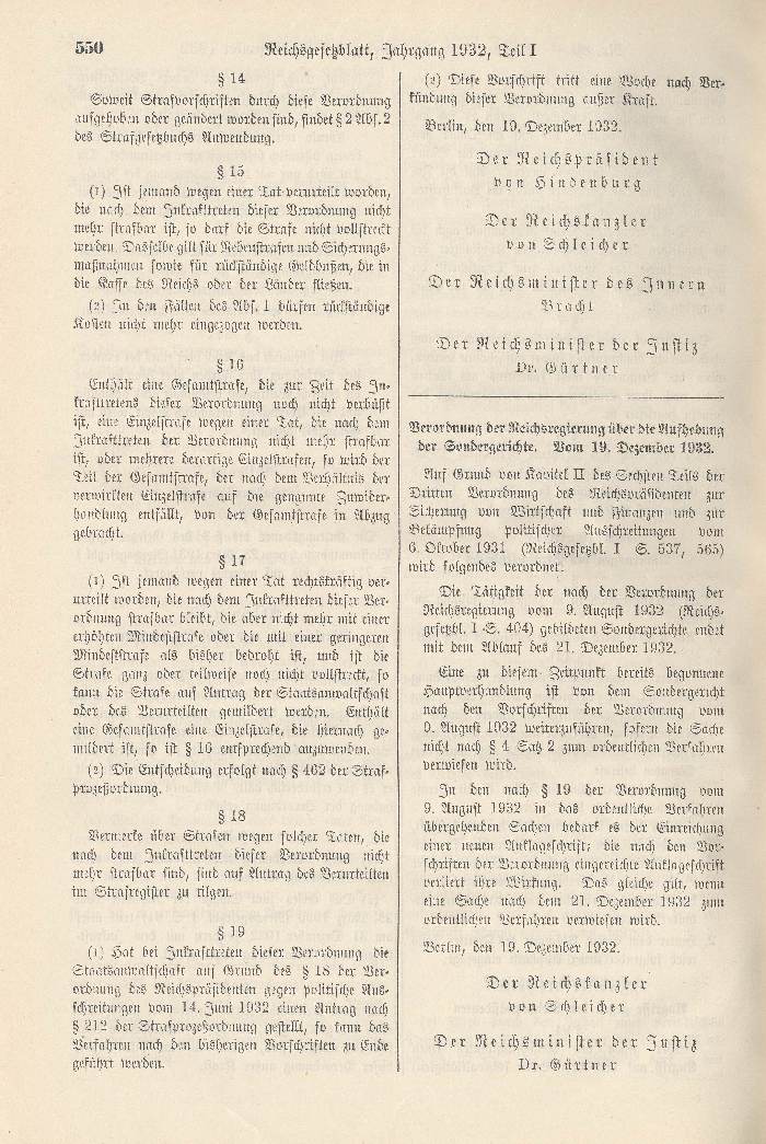 Bild zum Dokument Verordnung des Reichspräsidenten zur Erhaltung des inneren Fri