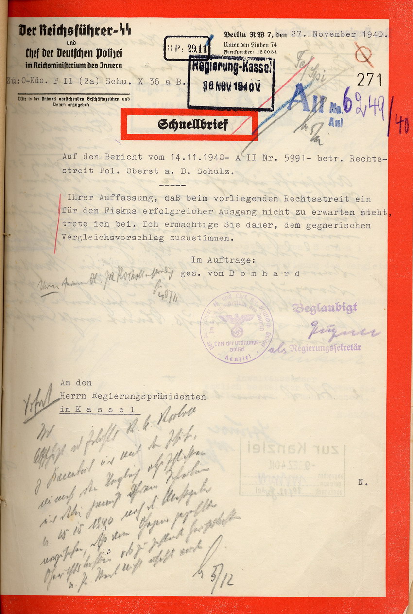 Bild zum Dokument Schreiben des Reichsführers SS: Ermächtigung, dem erneuerten V