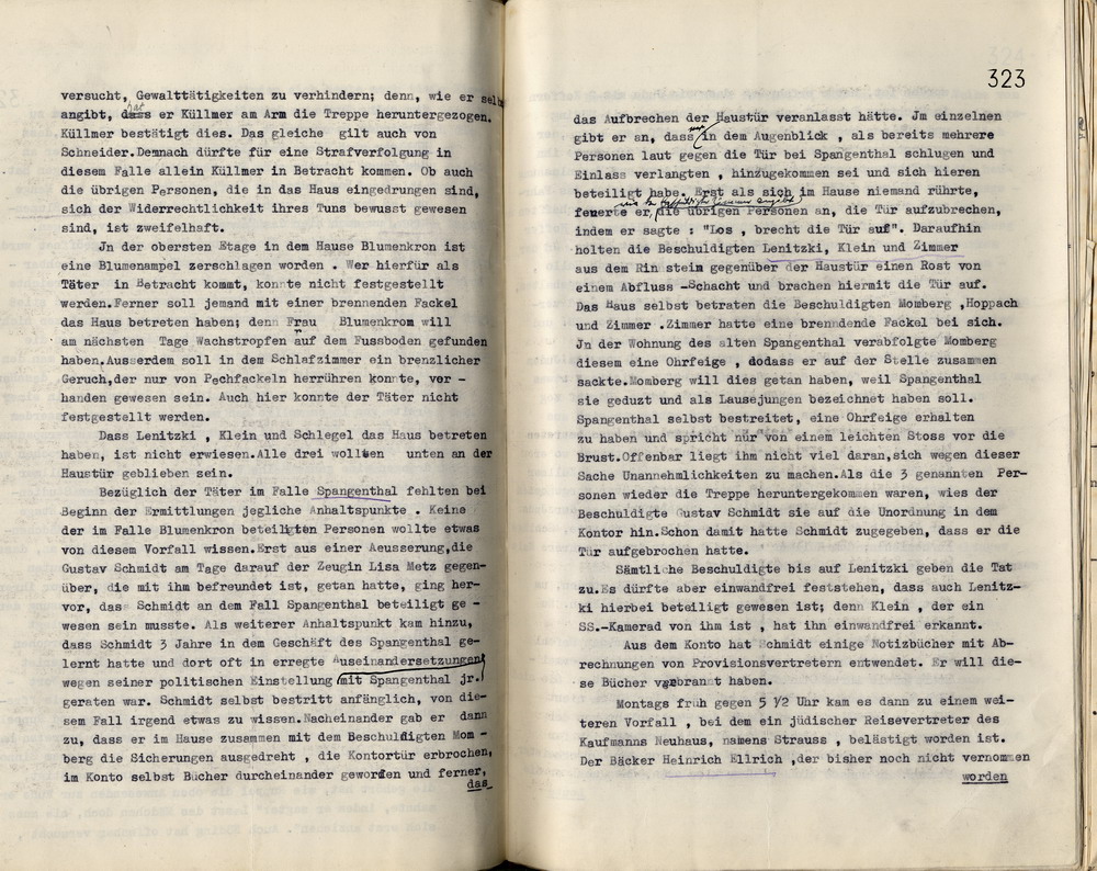 Bericht Staatspolizei (3) Bild zum Dokument Ausführlicher Bericht der Staatspolizeistelle Kassel über die