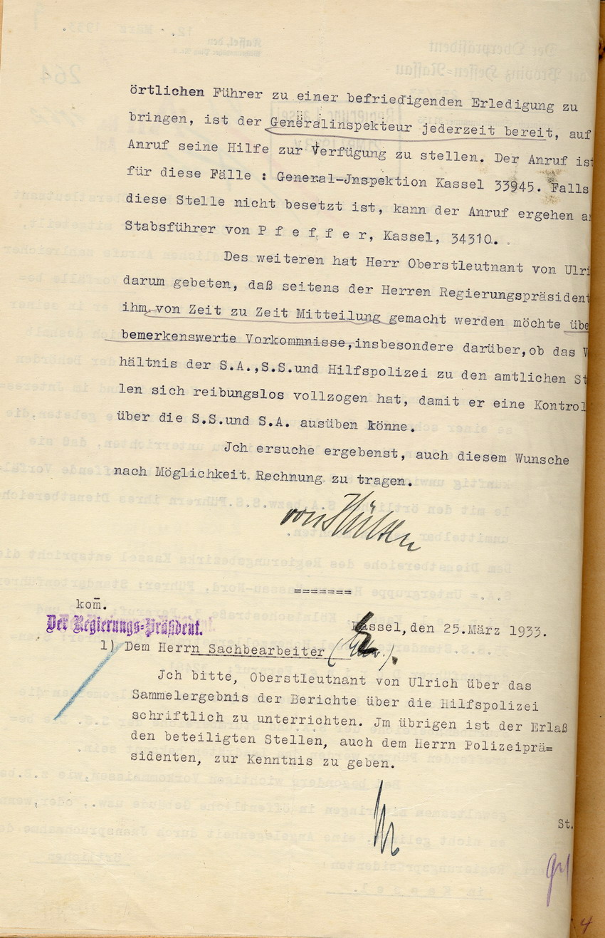 Anordnung (2) Bild zum Dokument Anordnung des Oberpräsidenten von Hessen-Nassau Vorfälle mit A