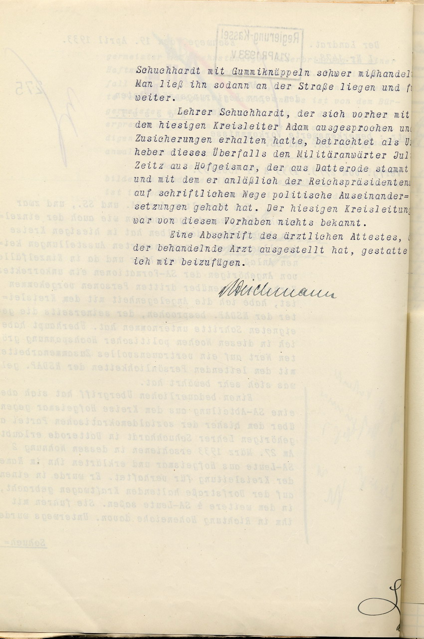 Bericht (2) Bild zum Dokument Bericht des Landrates über bemerkenswerte Vorkommnisse mit der