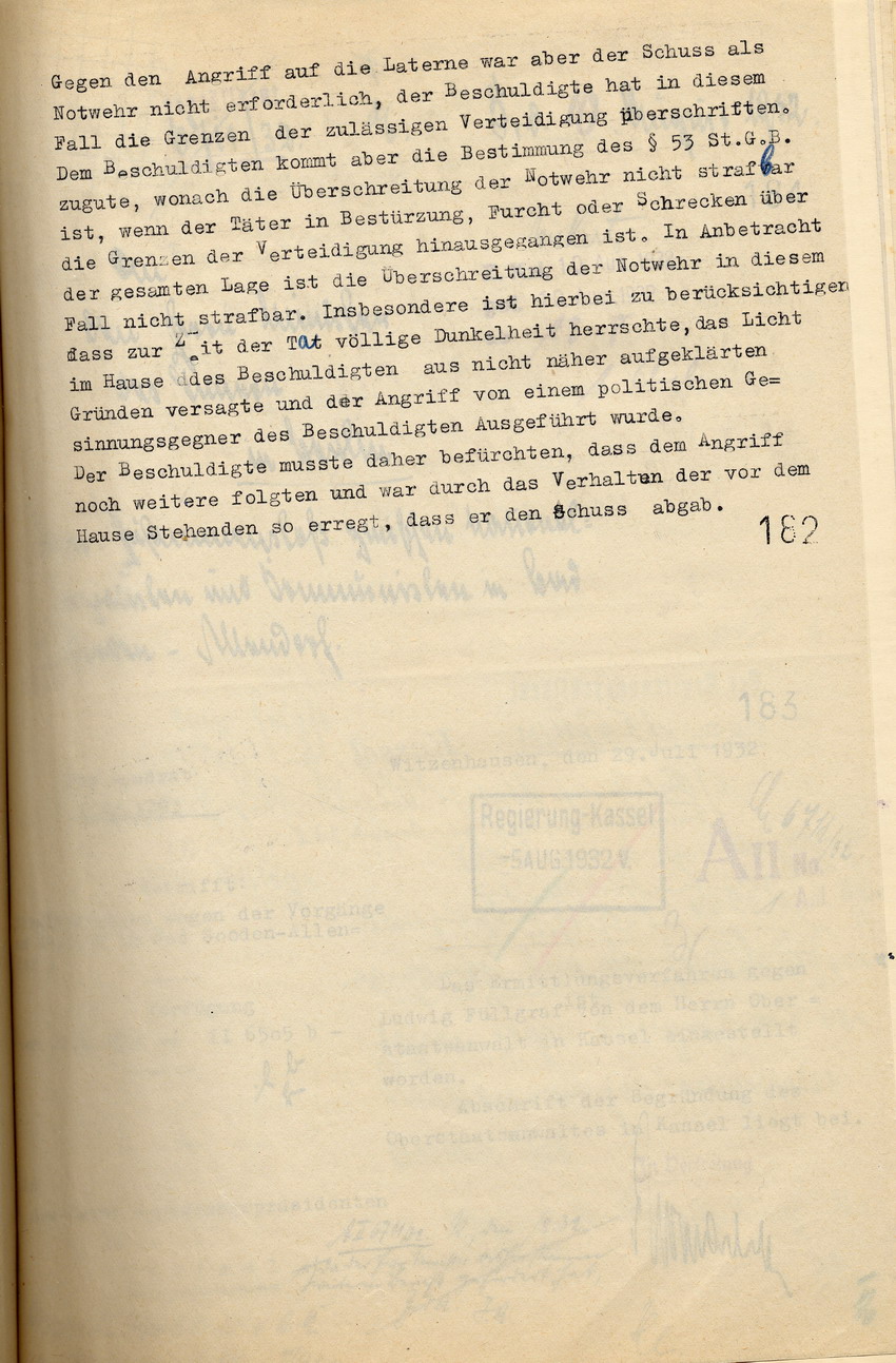 Ergebnis Oberstaatsanwalt (3) Bild zum Dokument Mitteilung des Oberstaatsanwaltes, dass das Verfahren gegen Lu