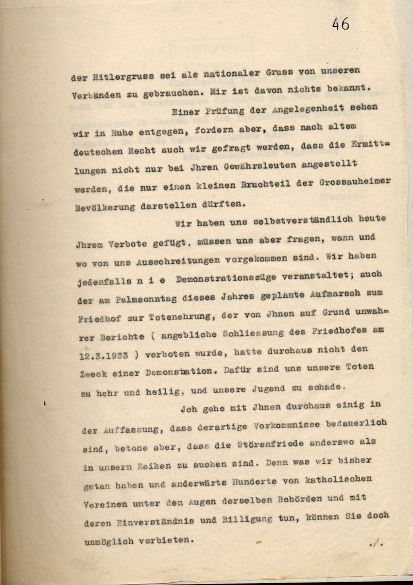 Einspruch Pfarrer (2) Bild zum Dokument Einspruch des Pfarrers gegen das Verbot sämtlicher Aufmärsche
