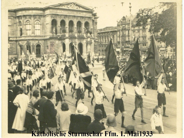 Katholische Sturmschar in Frankfurt am Main am 1. Mai 1934