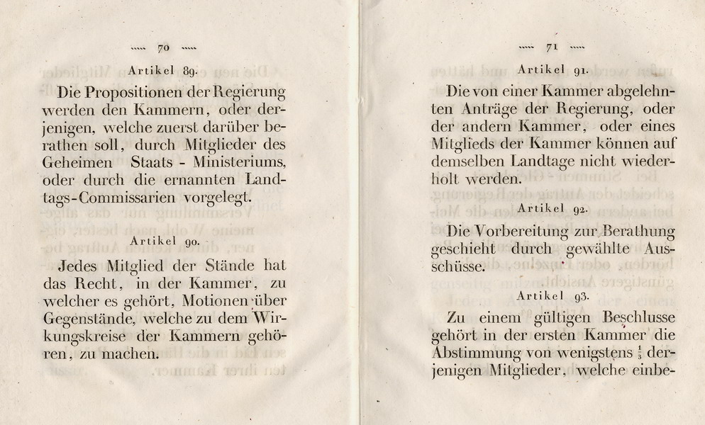 Die Verfassung des Großherzogtums Hessen, Titel 8: von den Landständen, Art. 51 - 101 , 1822
