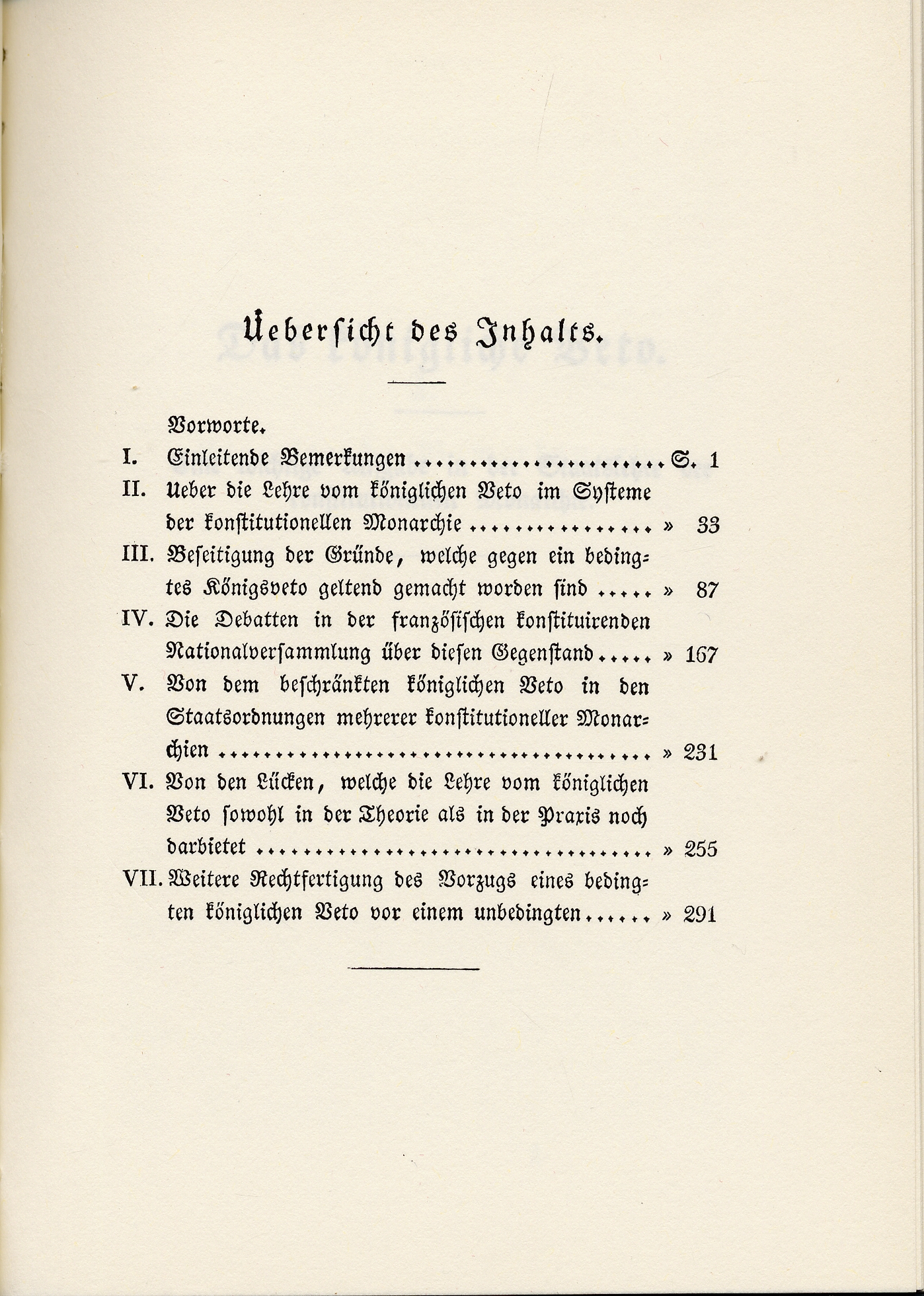 Das königliche Veto, 1832