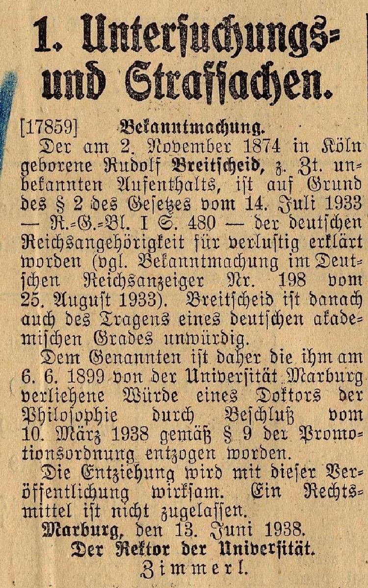 Bild zum Dokument Bekanntmachung