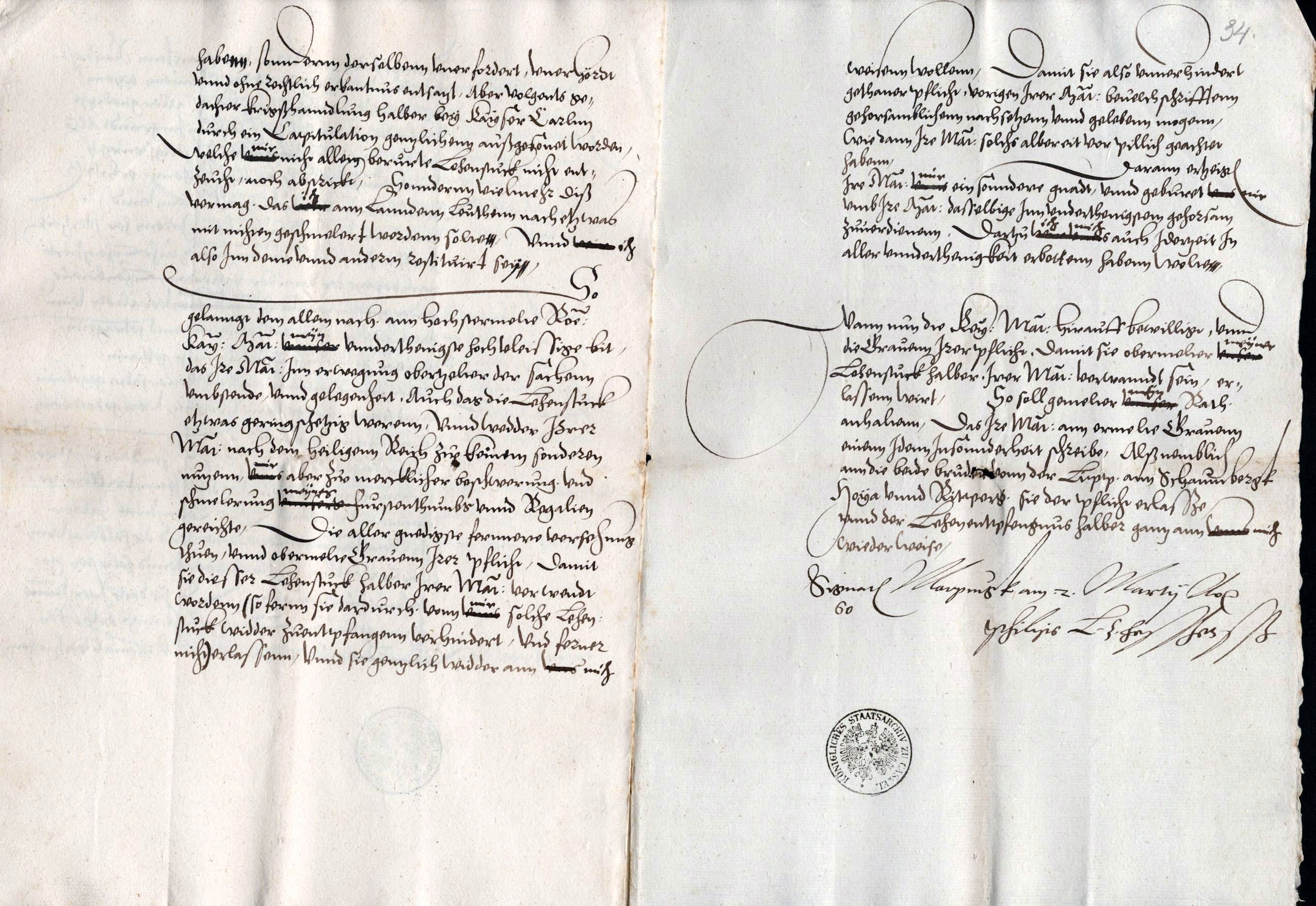 Kopien von kaiserlichen Mandaten an westfälische Grafen über den Entzug der Landgraf Philipp von Hessen übergebenen Lehen in Westfalen durch Kaiser Karl V, 1547