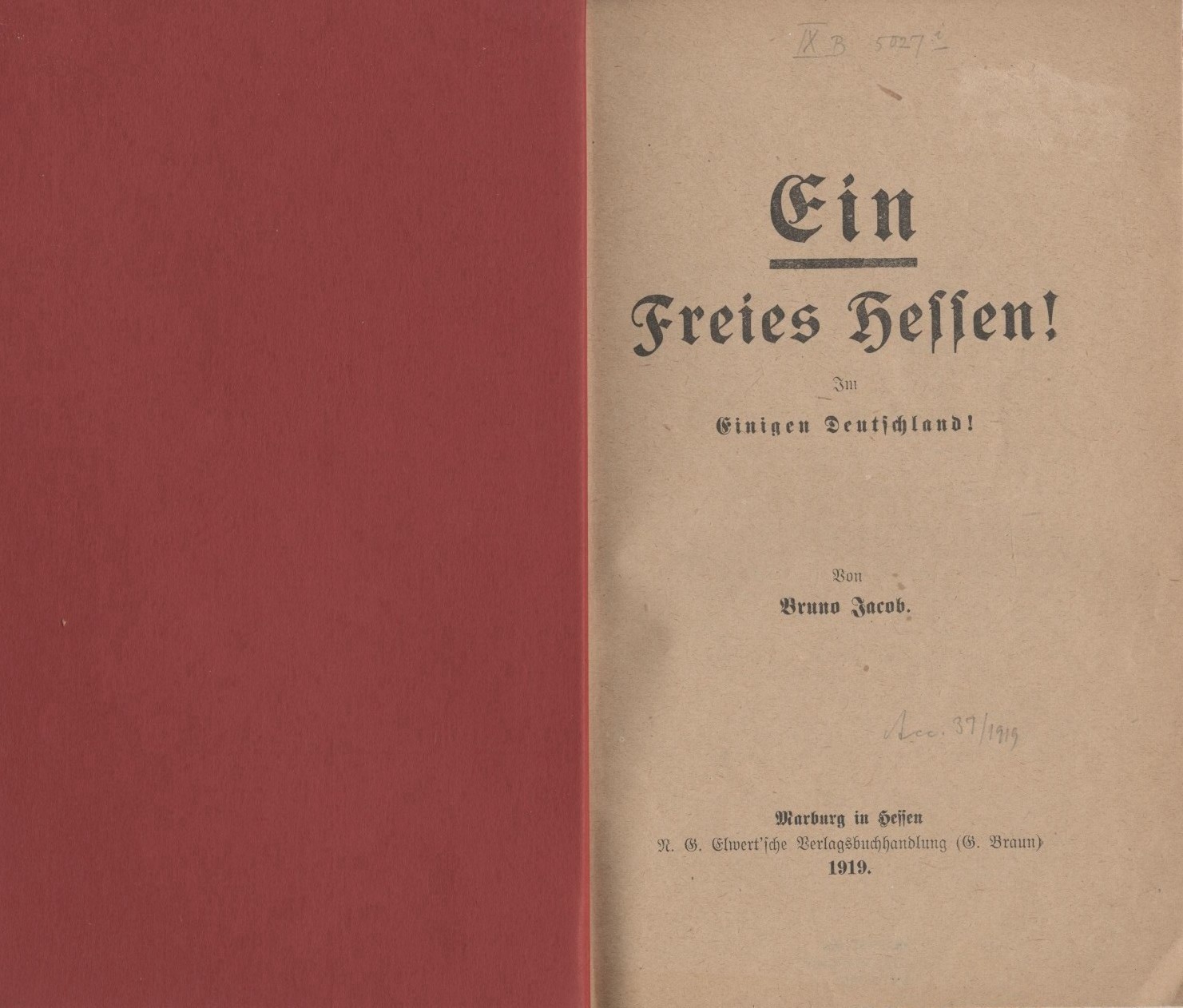 Buchdeckel und Titelblatt