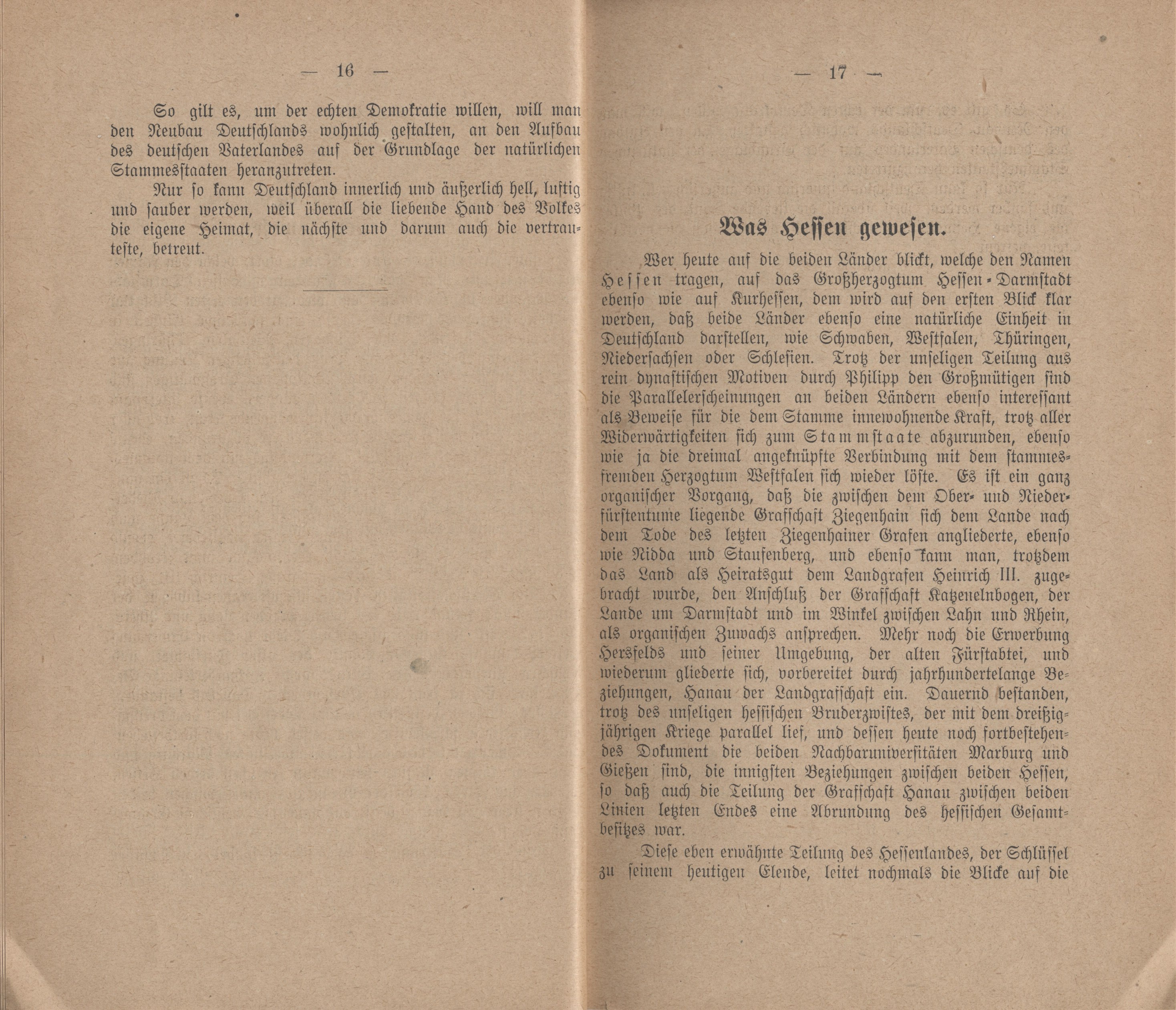 Die Neuordnung Deutschlands.