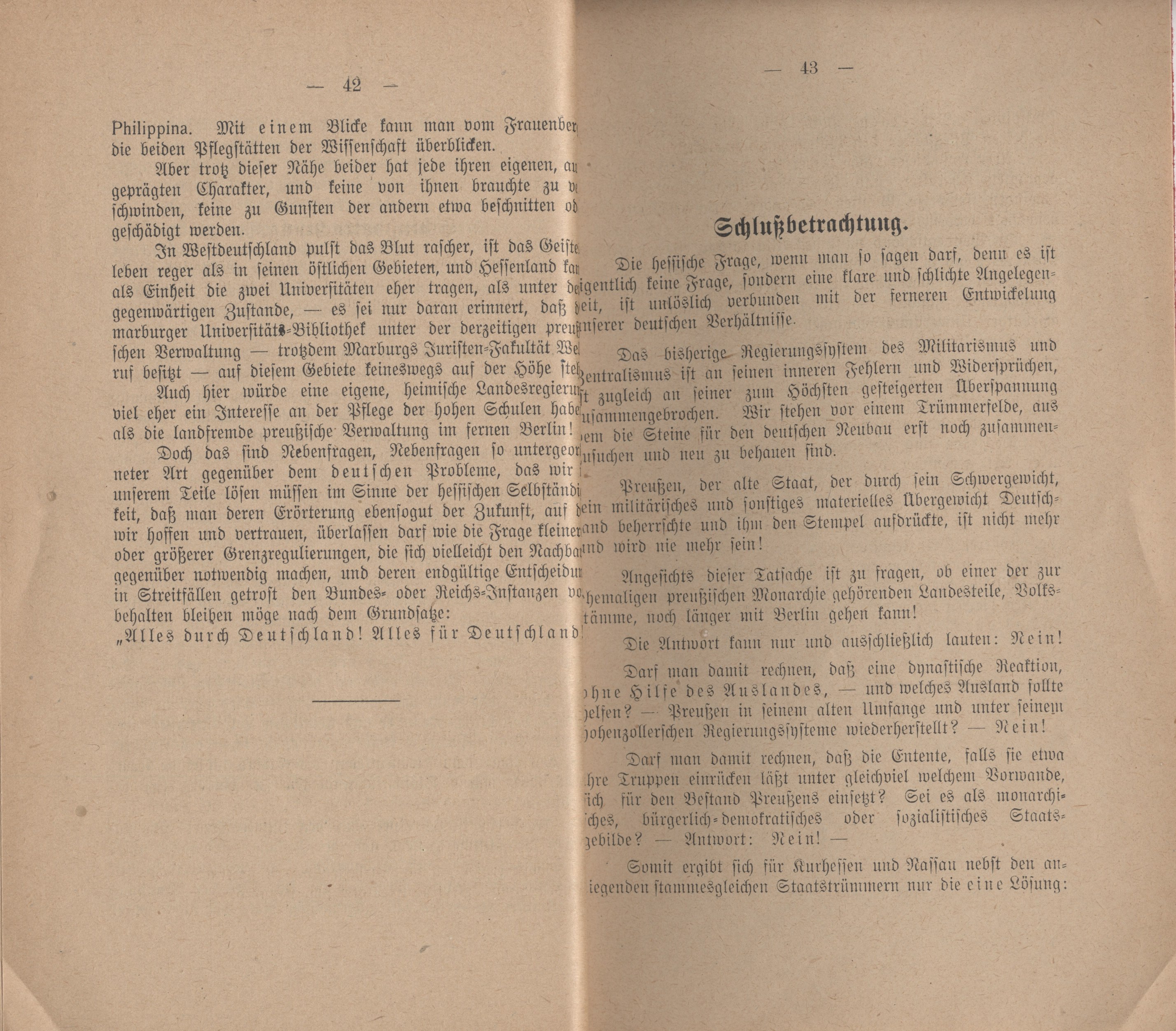 Schlußbetrachtung.