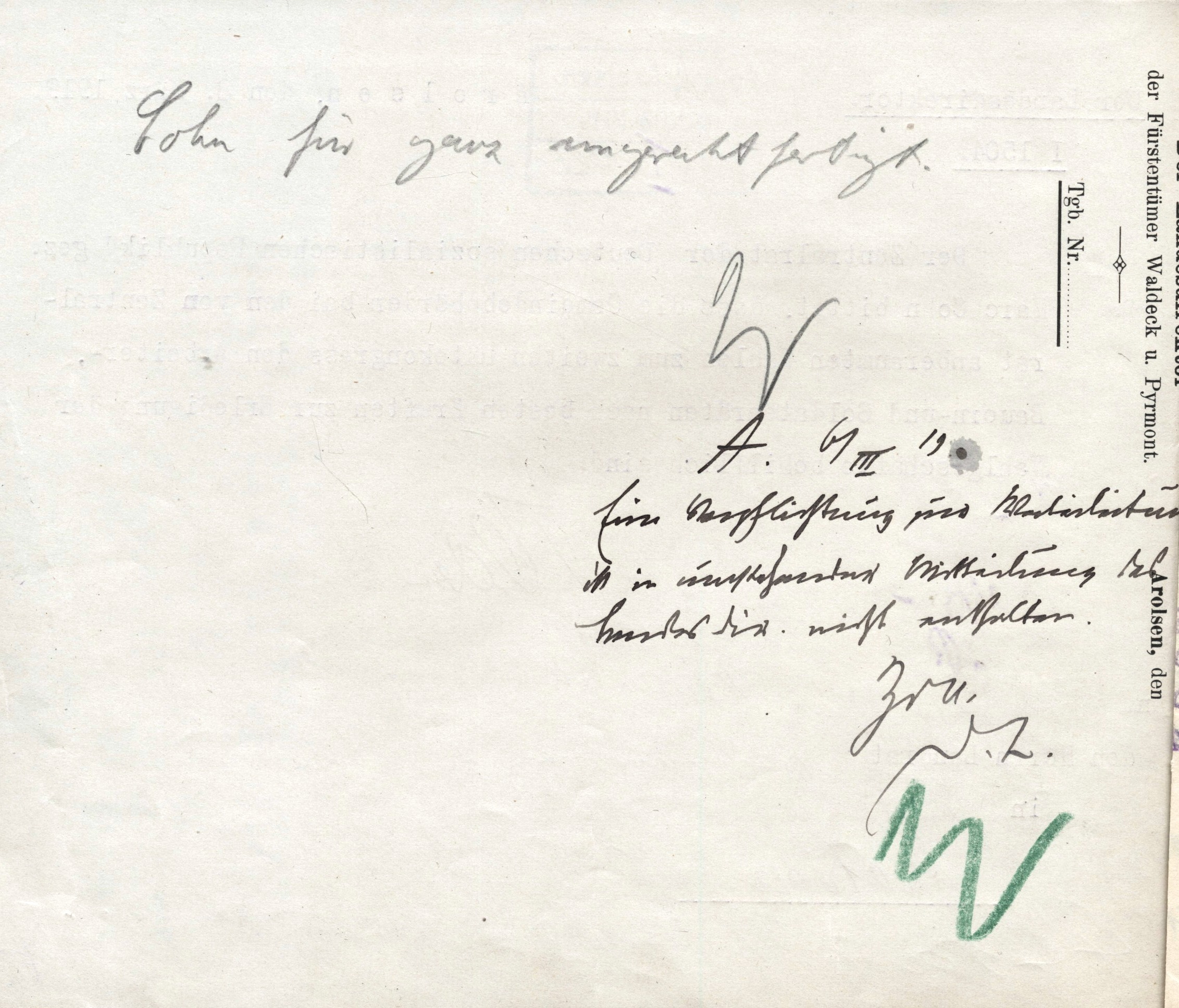 Wahlhelferaufruf vom 3. März 1919