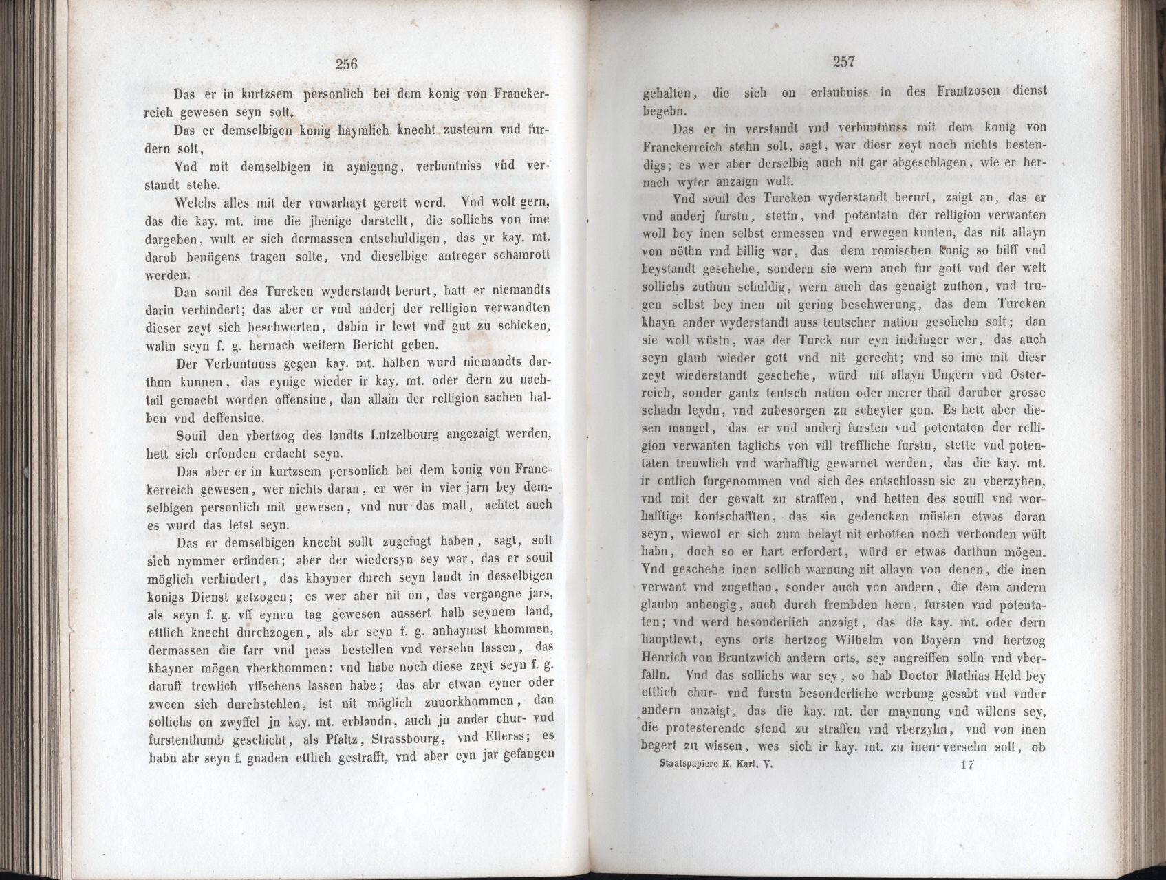 Bericht des Vicekanzlers Naves an die Königin Maria über eine Verhandlung mit dem Landgrafen von Hessen, Tag vor Pfingsten 1538