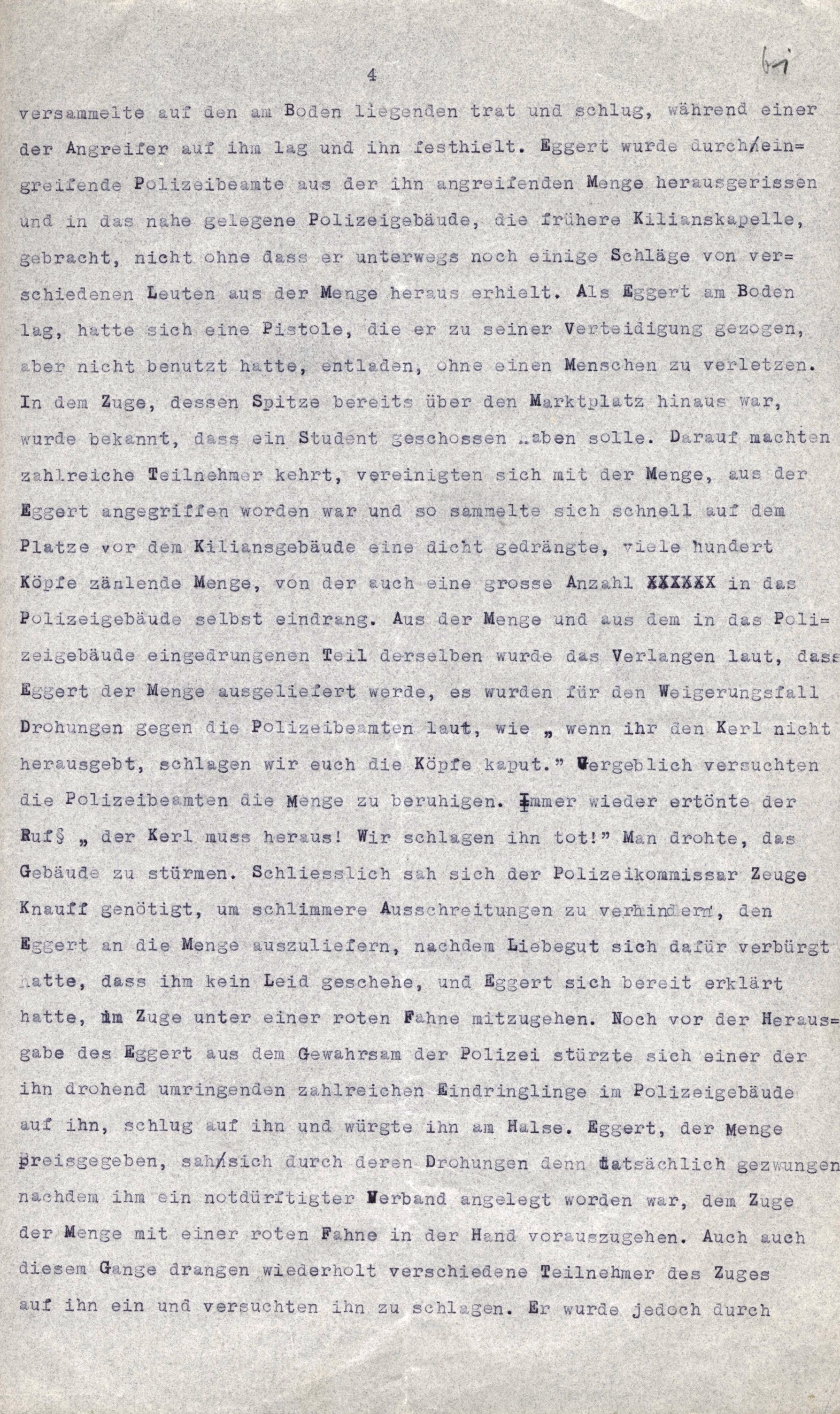 Verurteilung wegen Landfriedensbruchs vom 6. April 1923