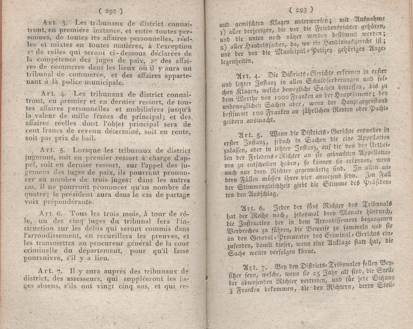 Königliches Dekret vom 27. Januar 1808, welches die Verfassung der Gerichtshöfe enthält.