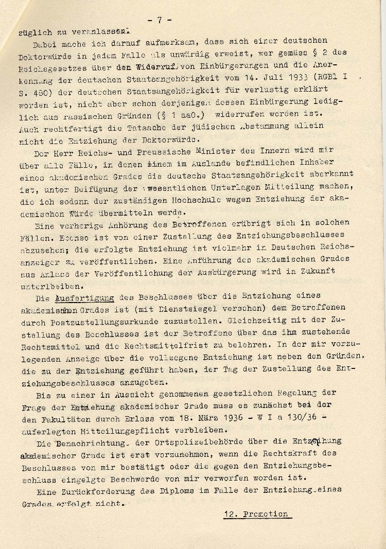 Bild zum Dokument Regelung des Promotionsverfahrens