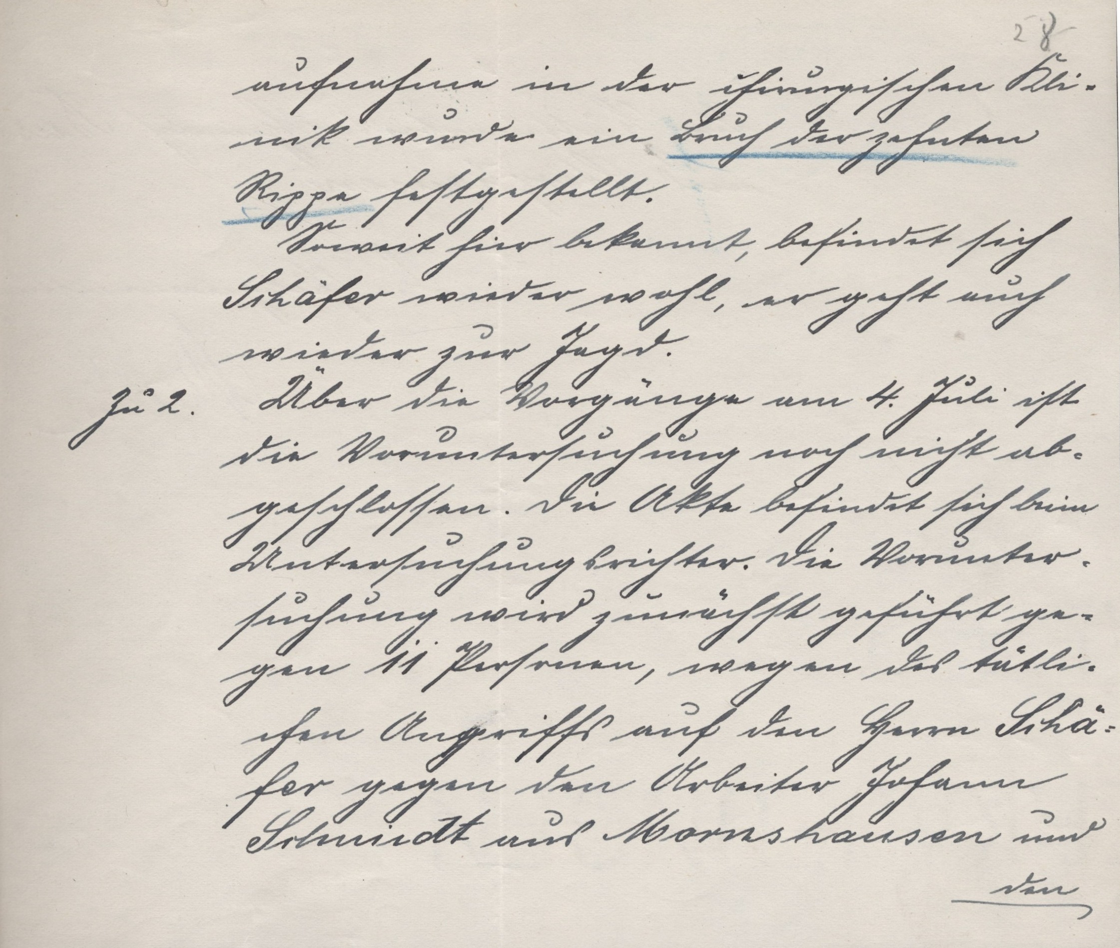 Ermittlungsbeschleunigung - Antwort, gez. Müller vom 28. August 1922