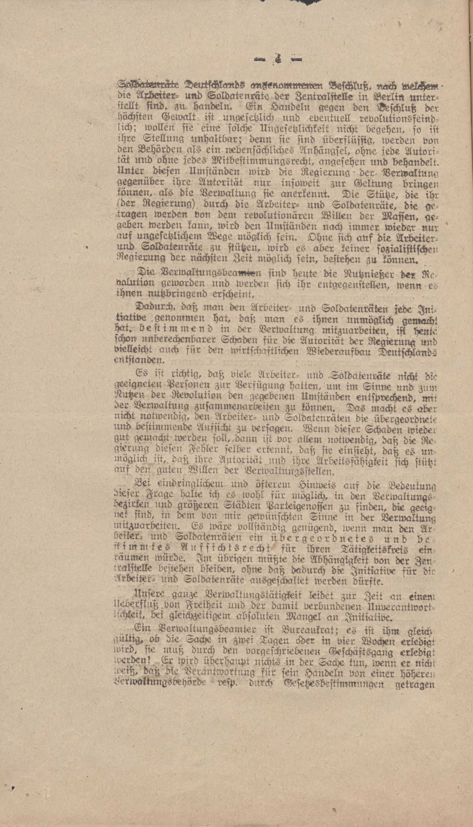 Die Neubildung der Arbeiter- und Soldatenräte aus dem Jahr 1918