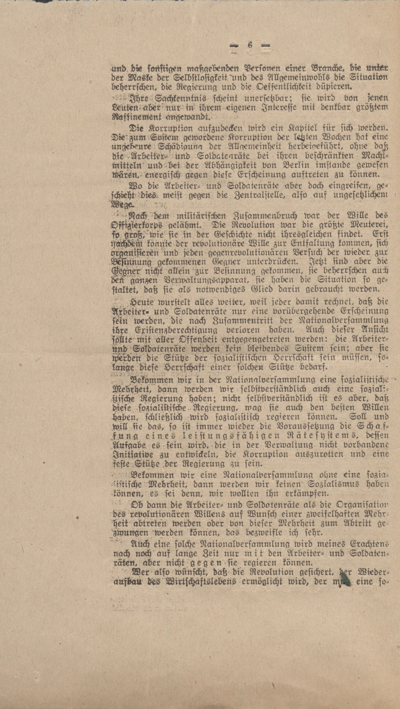 Die Neubildung der Arbeiter- und Soldatenräte aus dem Jahr 1918