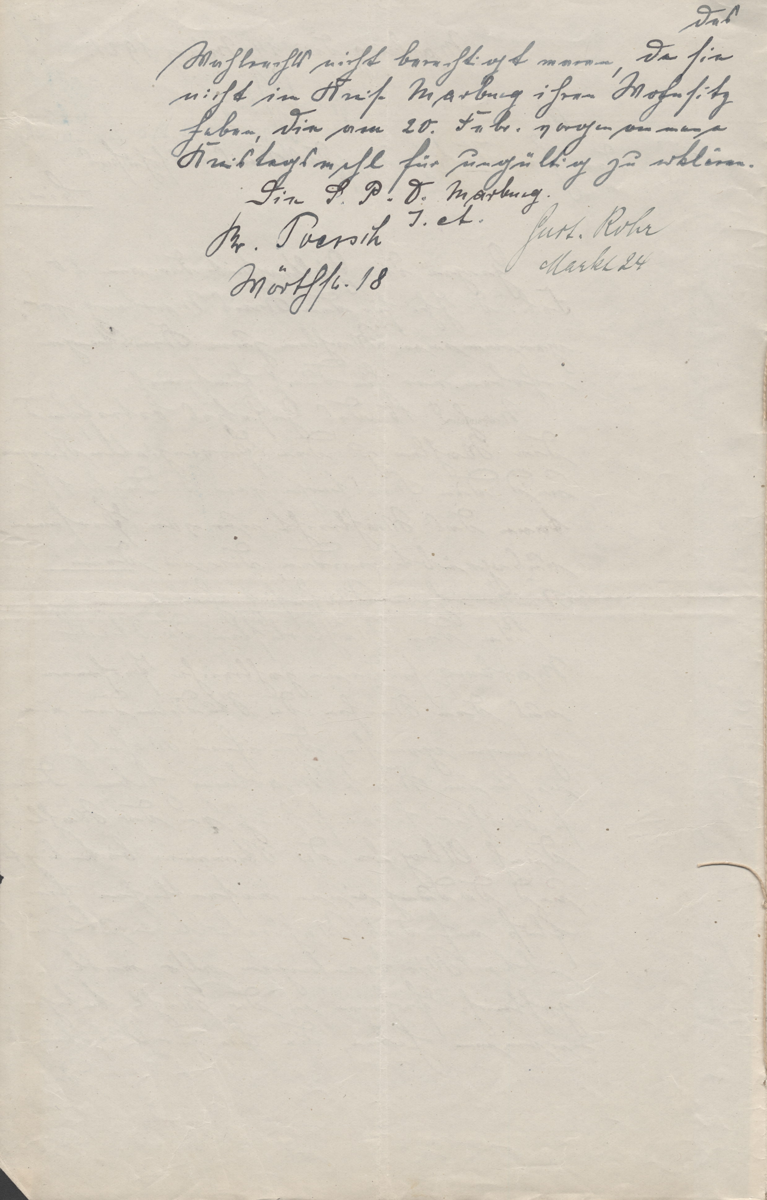Stellungnahme von Bruno Poersch zur Kreitagswahl vom 14. März 1921