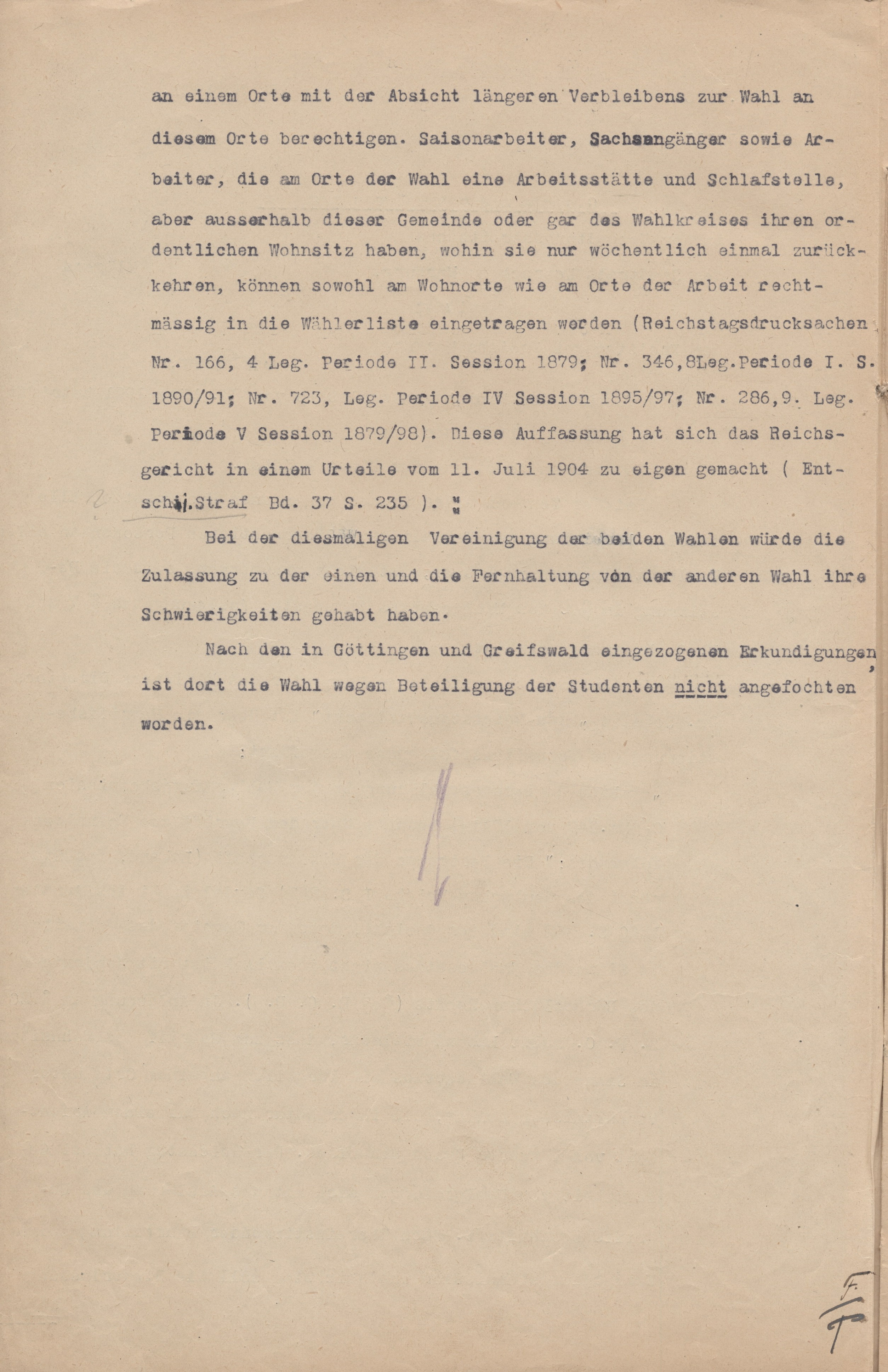 Antrag auf Abweisung der Klage gegen das Wahlergebnis vom 25. Mai 1921