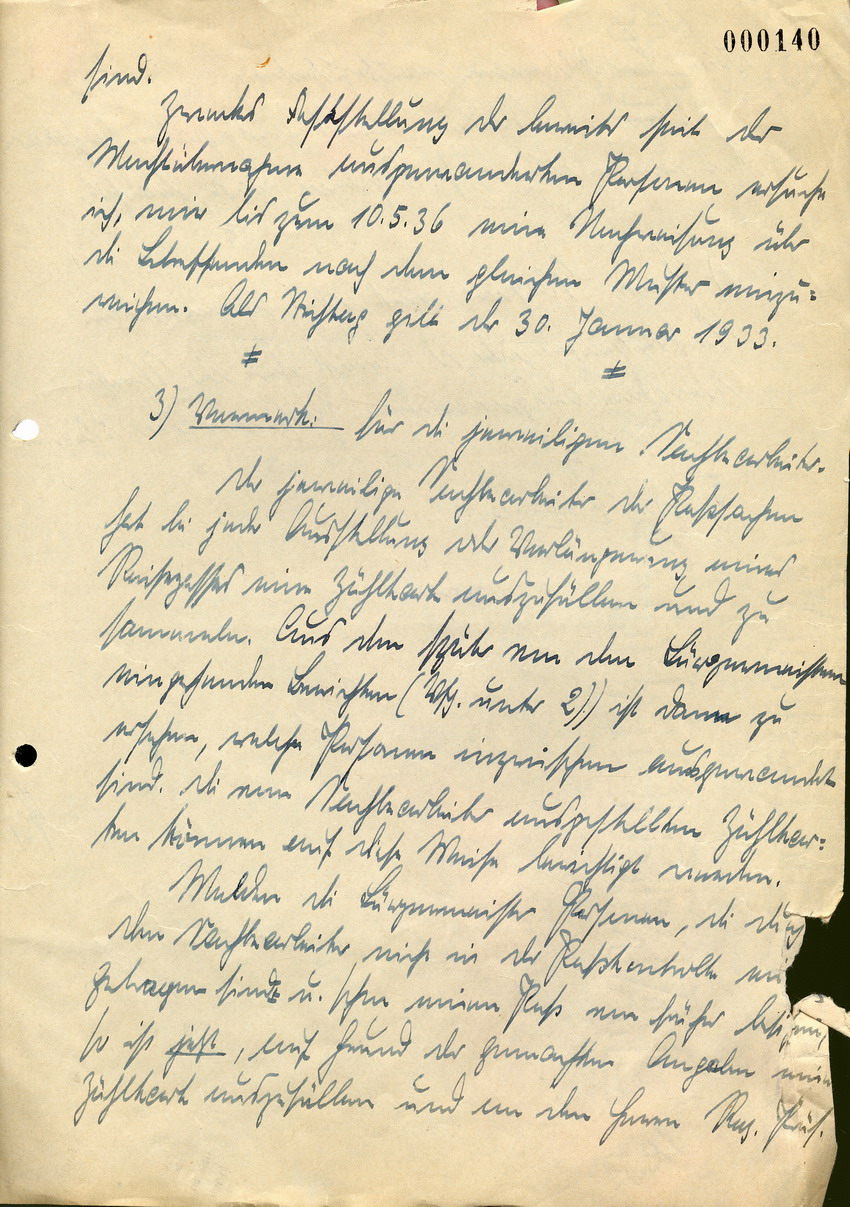 Schreiben und Aktenvermerk des Landrats in Marburg an die Bürgermeister des Kreises betreffend "Ein- und Auswanderung", 22. April 1936.