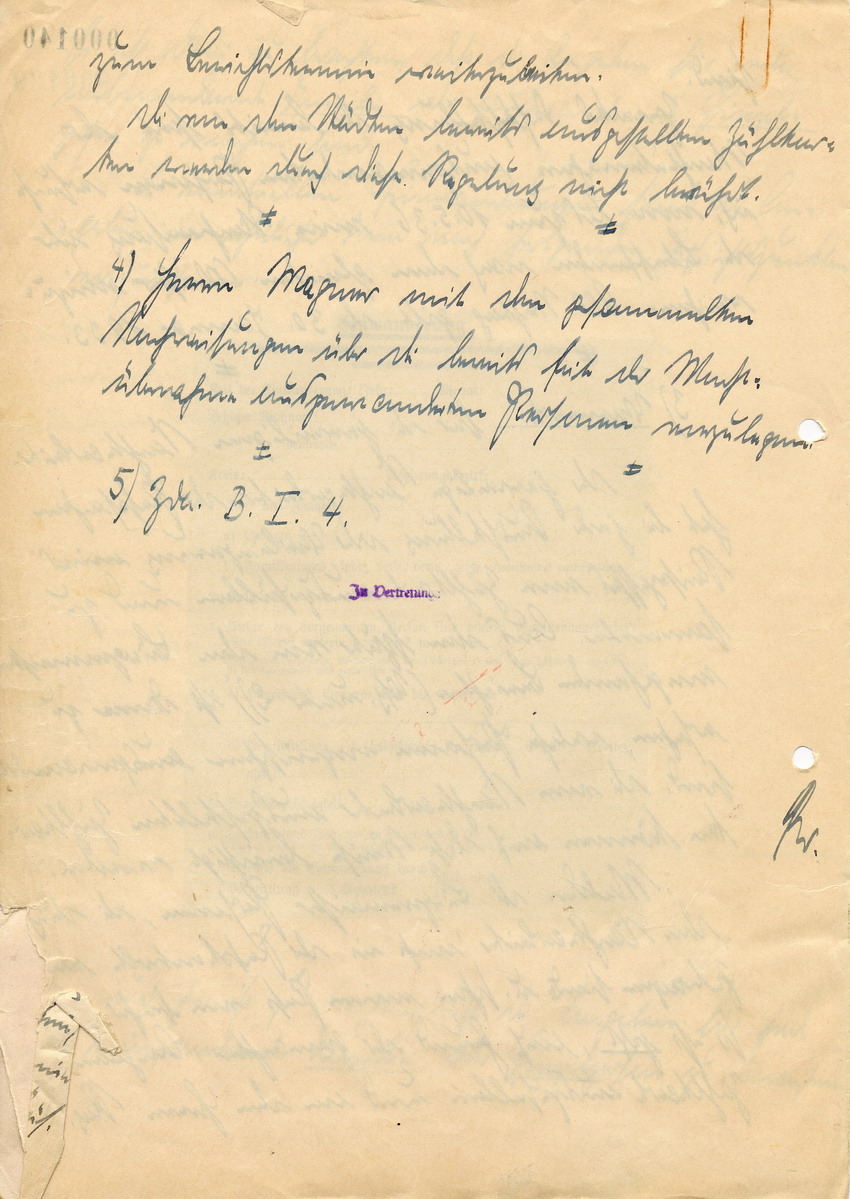 Schreiben und Aktenvermerk des Landrats in Marburg an die Bürgermeister des Kreises betreffend "Ein- und Auswanderung", 22. April 1936.