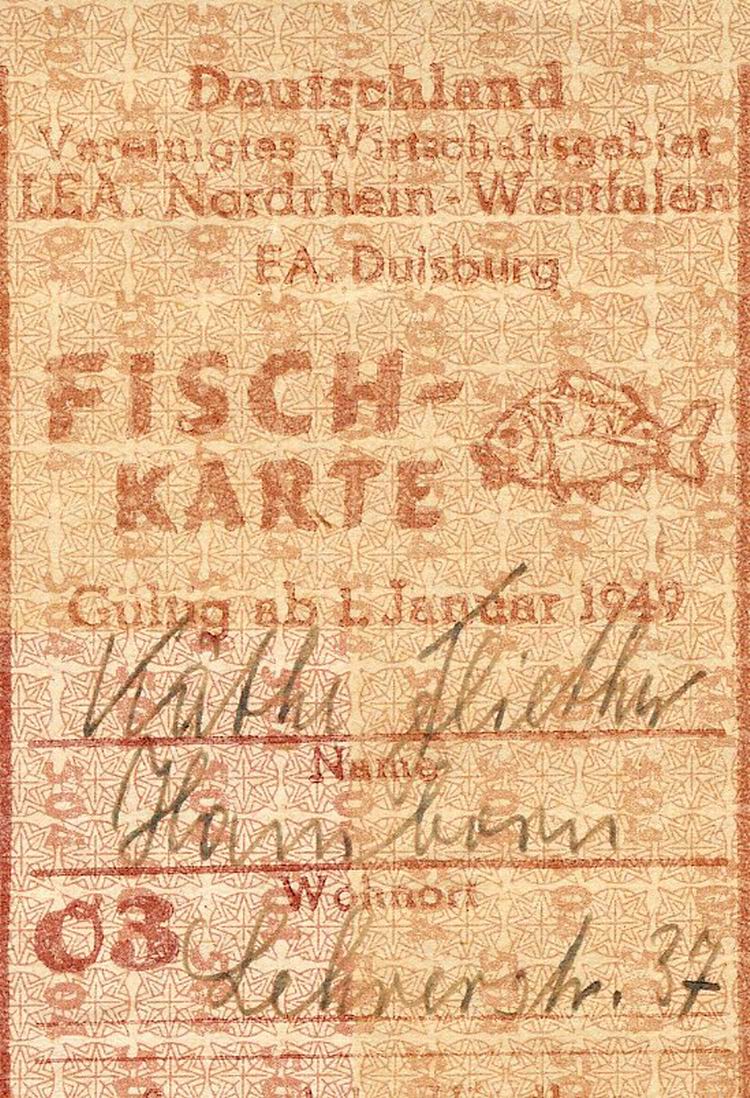 Lebensmittelkarten Nordrhein-Westfalen 1949 Bild zum Dokument Lebensmittelkarten aus der US-Besatzungszone (Groß-Hessen) 194
