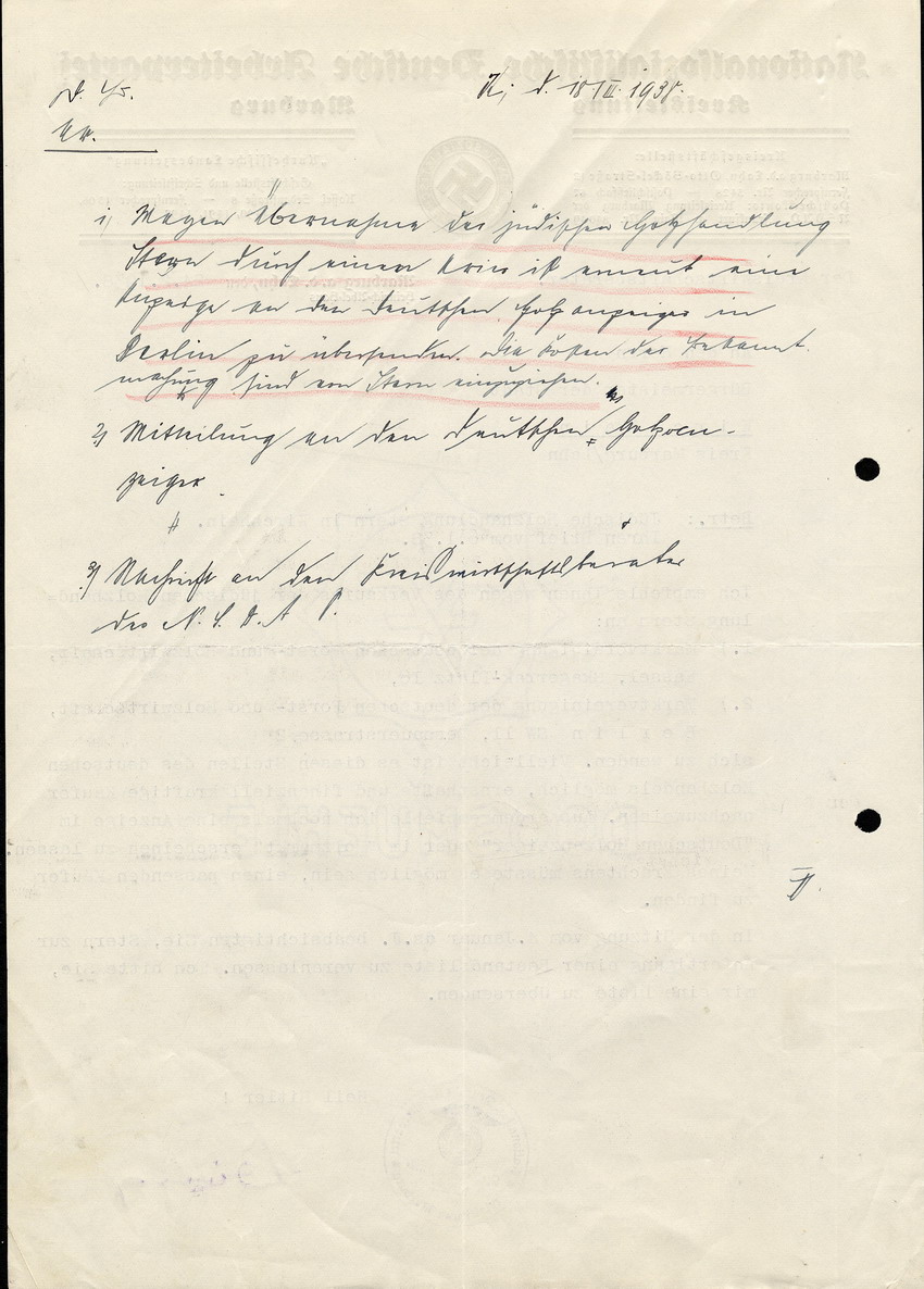 Der NSDAP Kreiswirtschaftsberater an den Bürgermeister in Kirchhain, btr. Käufer für die Holzhandlung Z. Stern, 24. Februar 1938