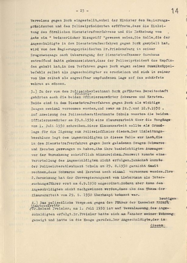 Bild zum Dokument Dienststrafsache gegen Dr. Hohenstein: Aberkennung des Ruhegeh