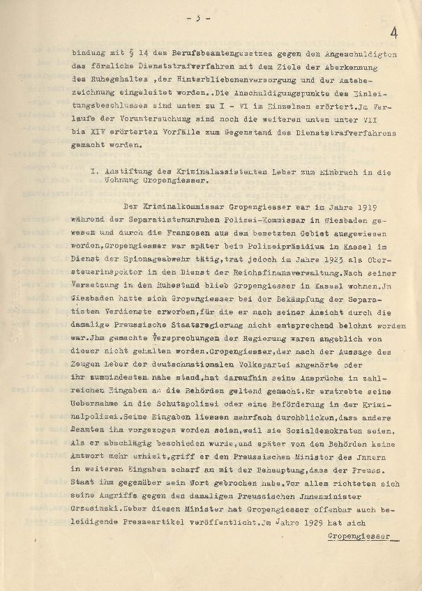 Bild zum Dokument Dienststrafsache gegen Dr. Hohenstein: Aberkennung des Ruhegeh