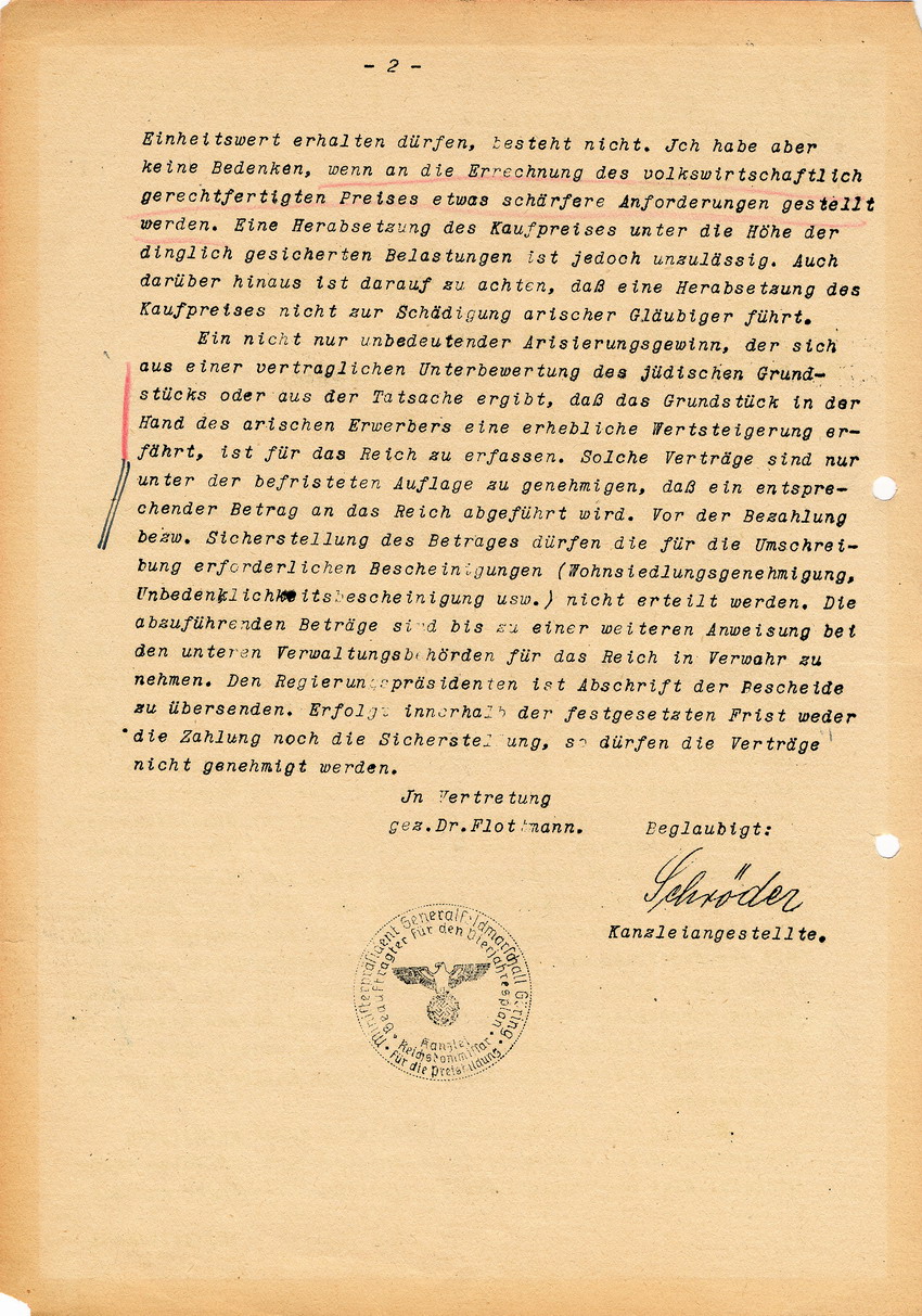 Streng vertraulicher Schnellbrief des Beauftragten für den Vierjahresplan Göring an die Preisbildungs- und Preisüberwachungsstellen. Berlin, 13. Dezember 1938