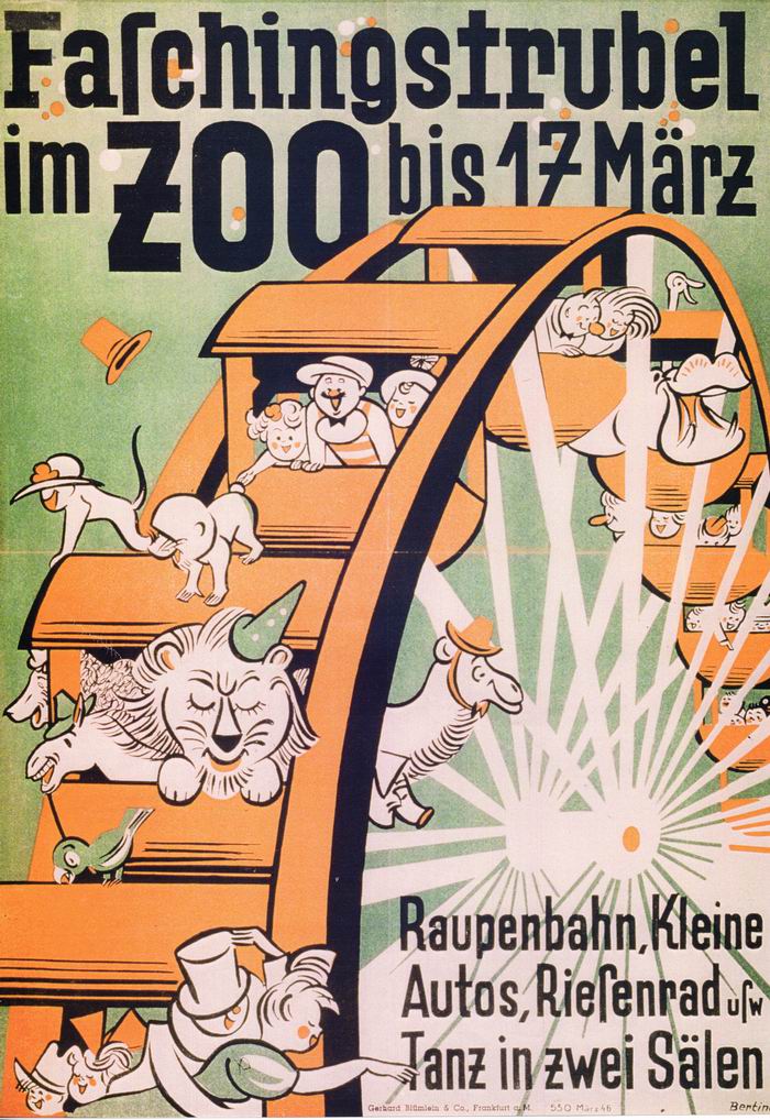 Bild zum Dokument Plakat: Faschingstrubel im Frankfurter Zoo